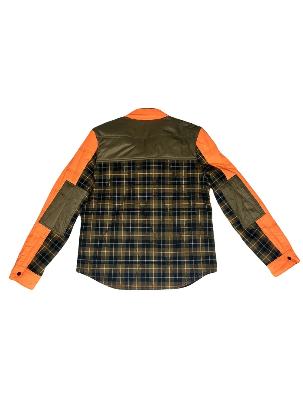 Aztech Mountain Quilted Puffer Primaloft Jacket with Plaid Back
